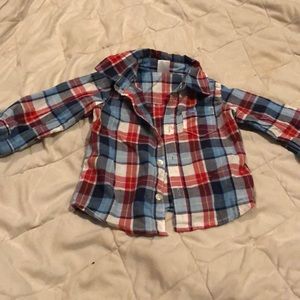 Little boys plaid button down